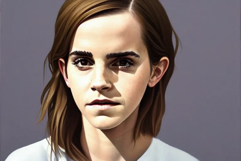 Image similar to portrait of emma watson artwork by tim eitel