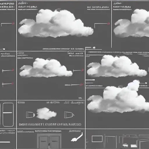 Prompt: an ikea assembly manual for clouds