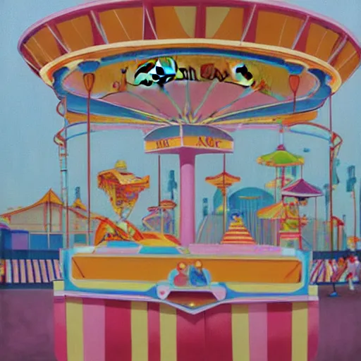 Image similar to painting of a funfair, by rik oostenbroek, james jean, amy sol