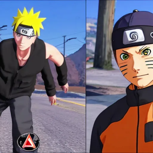 Prompt: Naruto in GTA 5