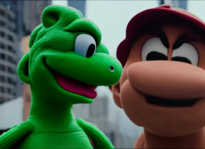 Image similar to film still of yoshi in the new sci - fi movie, 8 k