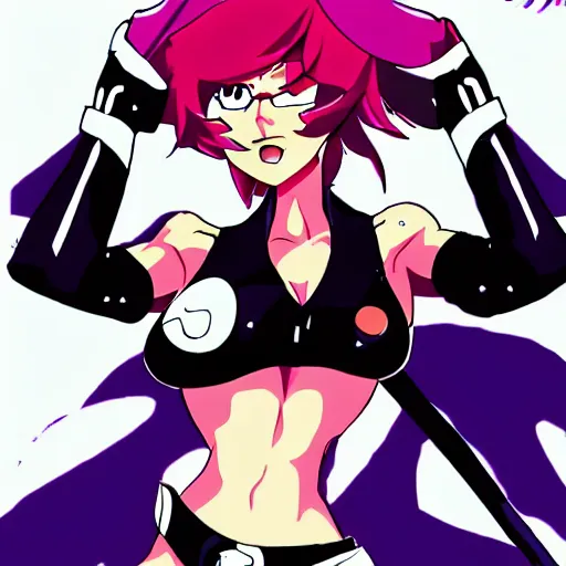 Image similar to cutie honey hiroyuki imaishi gif anime art gainax trigger