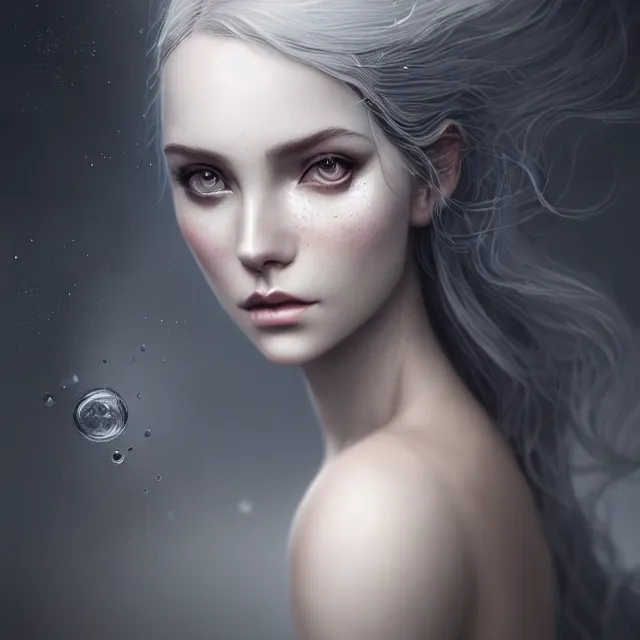 Image similar to world's new bestselling product by charlie bowater and anna dittmann and artgerm and clemens ascher, portrait, intricate, elegant, silver mist, product shot, macro, symmetrical face, highly detailed, dramatic lighting, sharp focus, octane render, trending on artstation, artstationhd, artstationhq, unreal engine, 4 k, 8 k