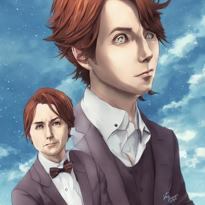 Image similar to portrait of jimmy mcgill, anime fantasy illustration by tomoyuki yamasaki, kyoto studio, madhouse, ufotable, comixwave films, trending on artstation