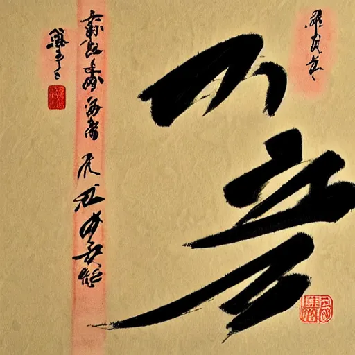 Prompt: the word dragon written in a japanese calligraphy scroll,