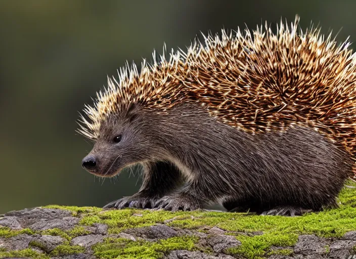 Prompt: a porcupine, national geographic, 4 k