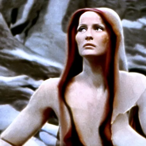 Prompt: a film still of eve ( from the bible ) in star wars 1 9 7 7, realistic, photorealistic, detailed,