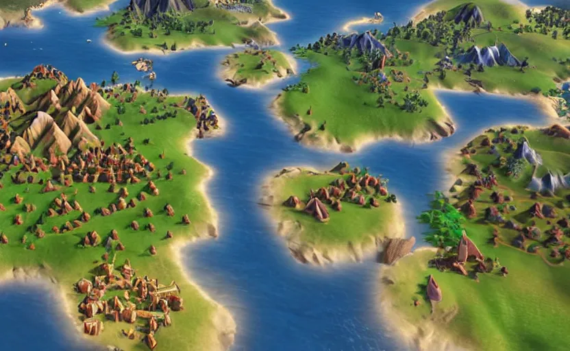 Prompt: “screen shot of civilization 6”