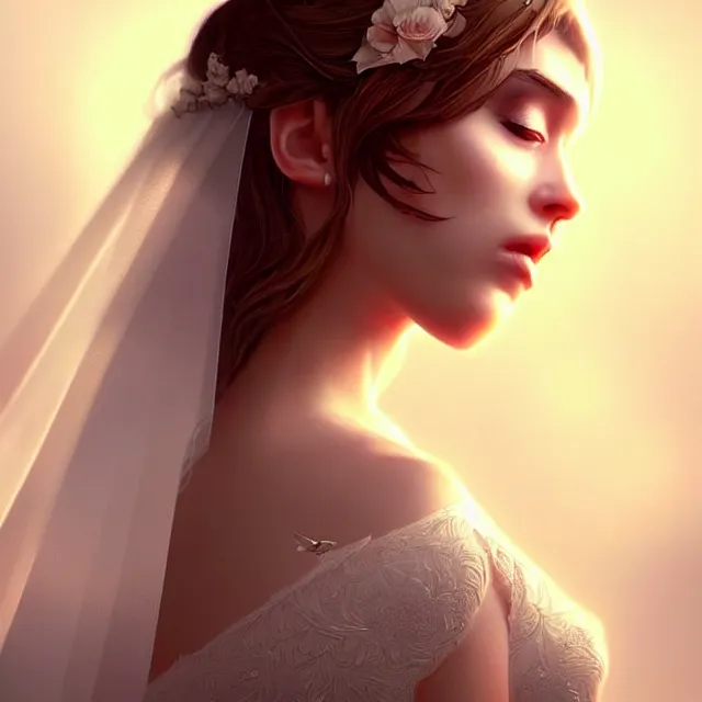 Prompt: epic professional digital art of 👰‍♀️🐤🥰,best on artstation, cgsociety, wlop, Behance, pixiv, astonishing, impressive, outstanding, epic, cinematic, stunning, gorgeous, much detail, much wow, masterpiece.