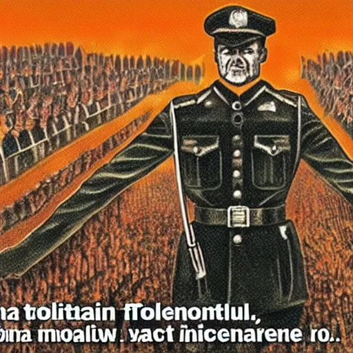 Prompt: a totalitarian nightmare.