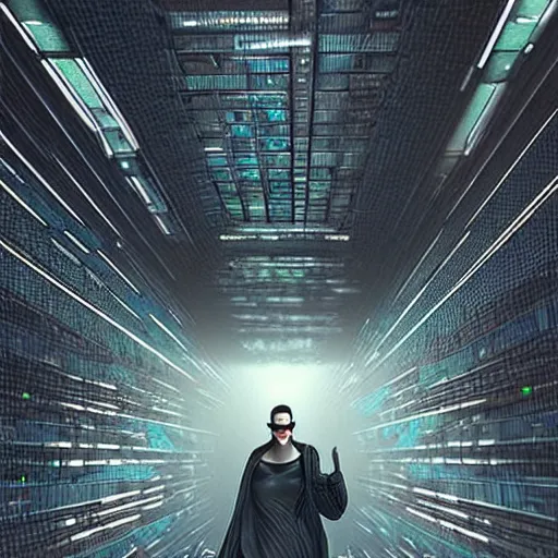 Image similar to outside the simulation, matrix, trending on artstation, epic, futuristic