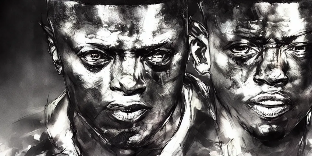 Image similar to lil boosie by yoji shinkawa, katayama bokuyo, agnes cecile concept art 8 k