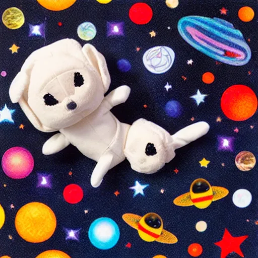 Prompt: Liminal space in outer space, Beanie Baby