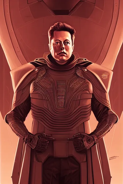 Image similar to imperial portrait of elon musk, highly detailed, dune, harkonnen, sharp focus art by artgerm