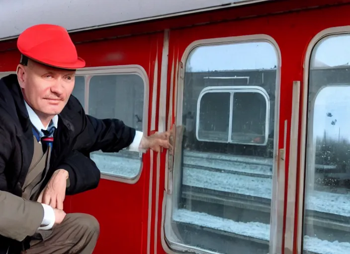 Image similar to train driver of the Russian Railways