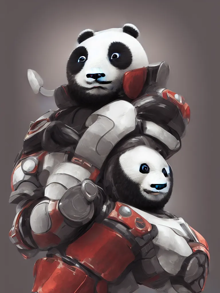 Image similar to “A portrait of a panda robot dressed as a samurai, anime, trending on artstation, octane render, cgsociety, 4K, 8K”