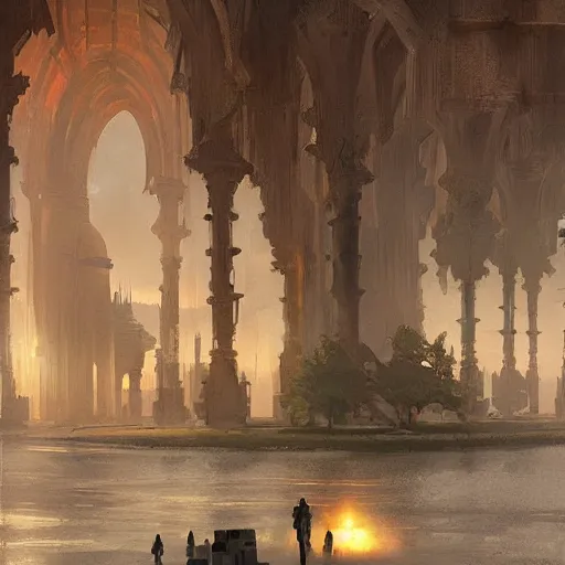 Image similar to star wars concept art of naboo by greg rutkowski, sharp foccus, cinematic ilumination, nostalgic atmosphere.