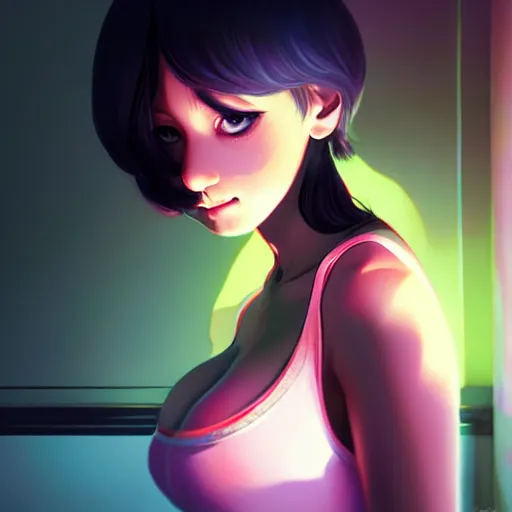 Prompt: realistic render of jahy from jahy - sama did nothing wrong by ross draws, bedroom by ilya kuvshinov, digital anime art by ross tran, composition by sana takeda, lighting by greg rutkowski