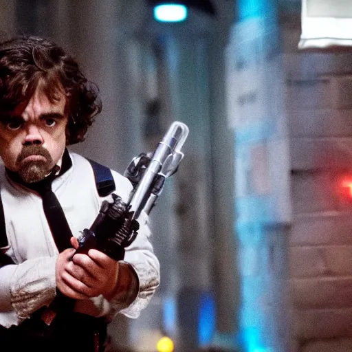 Image similar to stunning awe inspiring peter dinklage as a ghostbuster in the movie ghostbusters, movie still 8 k hdr atmospheric lighting