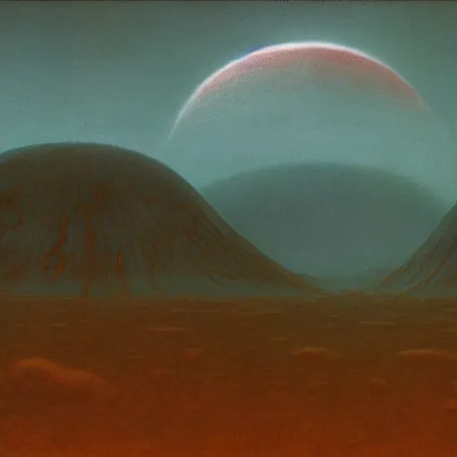 Prompt: destroyed planet made by zdzisław beksinski, cinematic beautiful scene