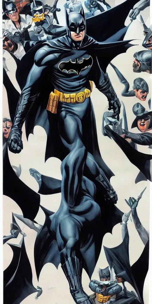 Image similar to !dream full body batman character design by Alex Ross