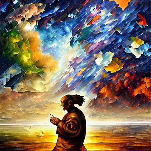 Image similar to art by android jones, james christensen, rob gonsalves, leonid afremov and tim white