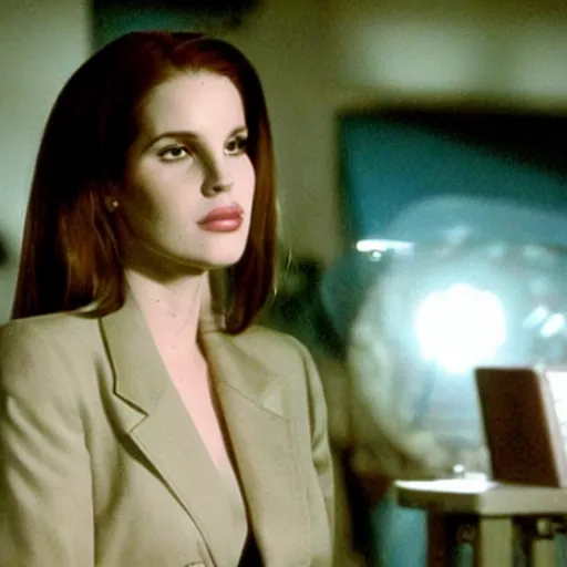 Image similar to lana del rey in the tv show the x files ( 1 9 9 9 )