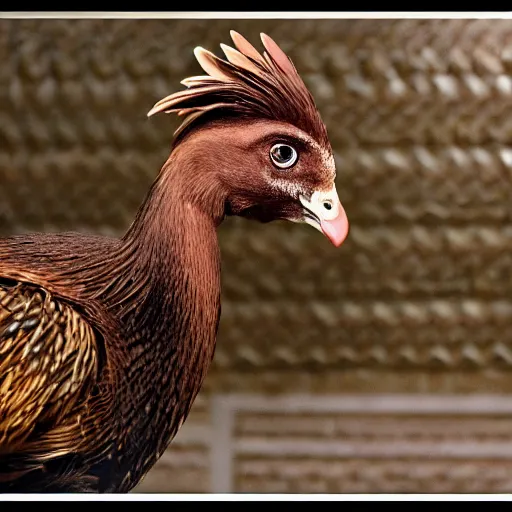 Image similar to fowl willem dafoe mixed with a fowl : intricate, elegant, highly detailed, centered, smooth, sharp focus,