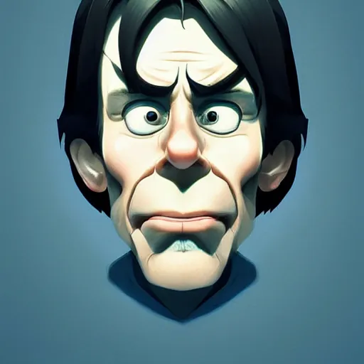 Image similar to face icon stylized minimalist steven king, loftis, cory behance hd by jesper ejsing, by rhads, makoto shinkai and lois van baarle, ilya kuvshinov, rossdraws global illumination