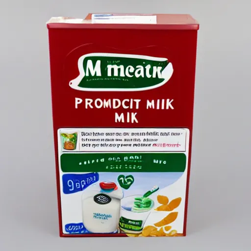 Prompt: a carton of milk, product photo