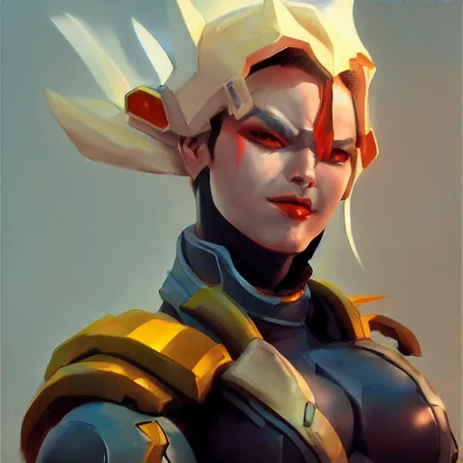 Prompt: greg manchess portrait painting of armored quinn as overwatch character, medium shot, asymmetrical, profile picture, organic painting, sunny day, matte painting, bold shapes, hard edges, street art, trending on artstation, by huang guangjian and gil elvgren and sachin teng