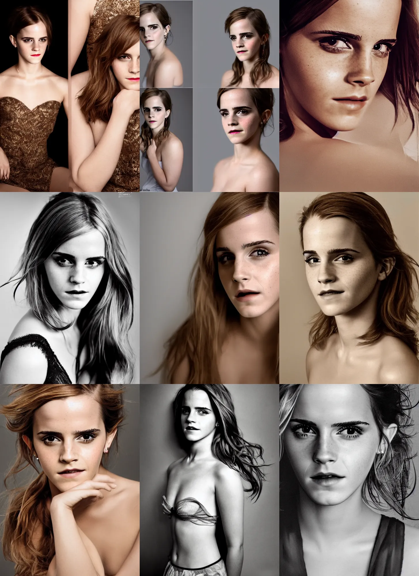 Prompt: sensual model of emma watson in the style of mplstudios, thierry sharp details