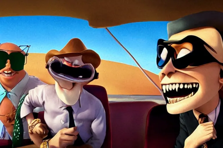 Image similar to dreamworks animation studios remakes fear and loathing in las vegas