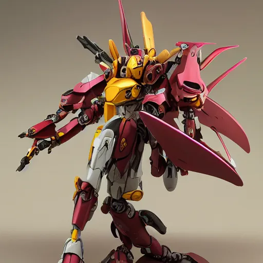 Image similar to futuristic nymphaea mecha waterlily upper body flower claws, sepals forming helmet, floral details, nymphaea, 8 k hd resolution, barbatos gundam with floral inlay, bandai box art, star wars, makoto kobayashi, frank gehry, raymond swanland