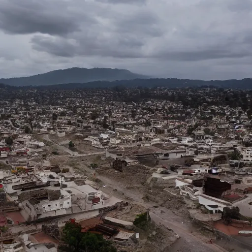 Prompt: Photo of Tlaxcala in a dystopian distant future. Dark. Realistic. 4k.