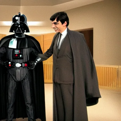 Image similar to Mr. Bean as Darth Vader