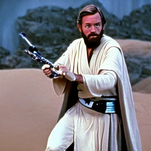 Image similar to bill murray as obi wan kenobi in starwars ( 1 9 7 7 )