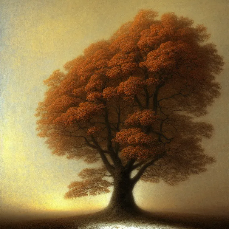 Prompt: a beautiful digital painting of a tree! of immense size, with branches! reaching the sky, by odd nerdrum and gu hongzhong. 8 k high resolution. highly detailed. 8 k resolution. vivid color hues, winter, snow, noon, dry