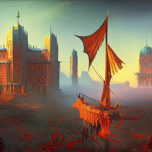 Image similar to menacing secrets of house medici in the style of bruce pennington and jeff easley, 8 k resolution