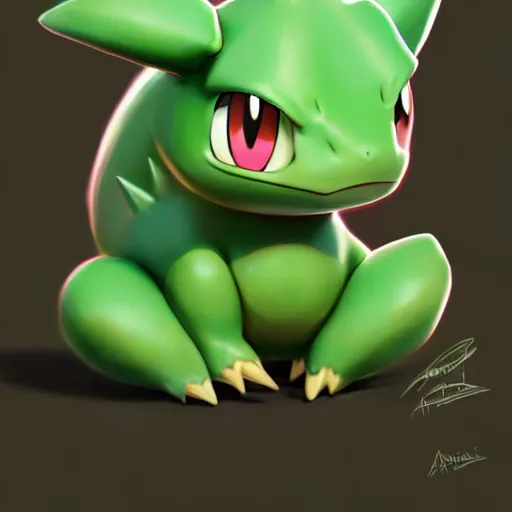 Prompt: Pokemon Bulbasaur portrait Pixar style by Artgerm and Tom Bagshaw