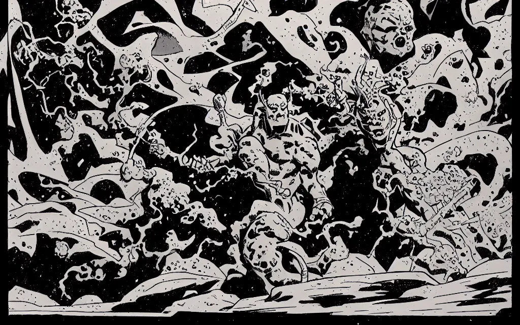 Image similar to end of times highly detailed illustration mike mignola