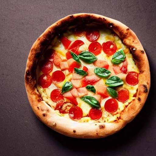 Prompt: a bowl made out of pizza, hyper realistic