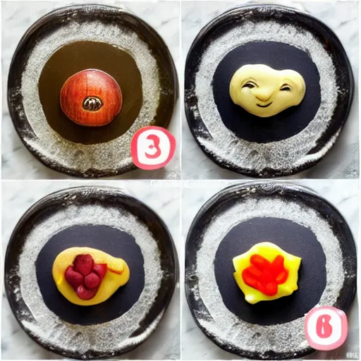 Image similar to edible george clooney made step by step, from the beautiful'how to make food art step by step collection ', dslr