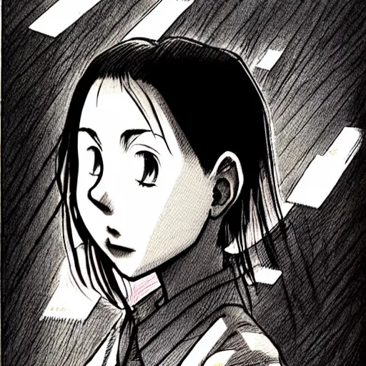 Image similar to young girl by naoki urasawa, 浦 沢 直 樹, detailed, manga, illustration