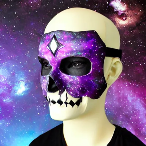 Image similar to galaxy skull gothic mask