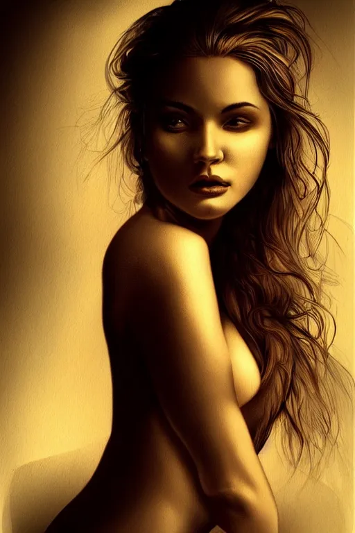 Image similar to ! dream drawing of a very beautiful woman, highly detailed, cinematic, dramatic lighting,