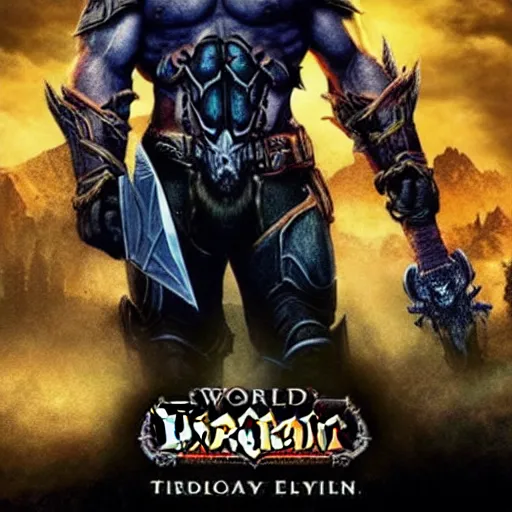 Prompt: ryan reynolds world of warcraft death knight movie poster