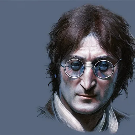 Image similar to john lennon as jack the ripper, ultra realistic, concept art, intricate details, highly detailed, photorealistic, octane render, 8 k, unreal engine, art by frank frazetta, simon bisley, brom