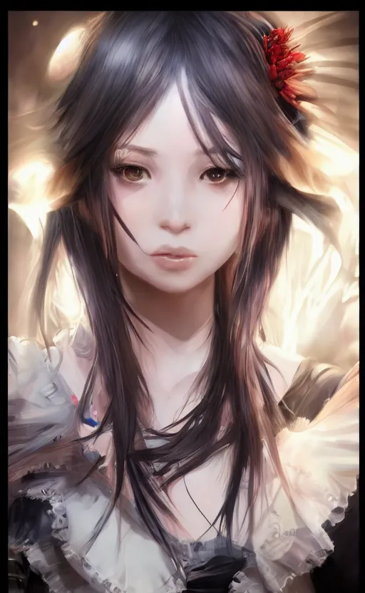 Image similar to kurumi from date alive portrait, dynamic lighting, photorealistic fantasy concept art, trending on art station, stunning visuals, creative, cinematic, ultra detailed