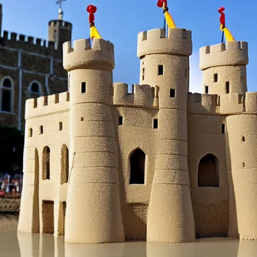 Image similar to full - size tower of london sandcastle